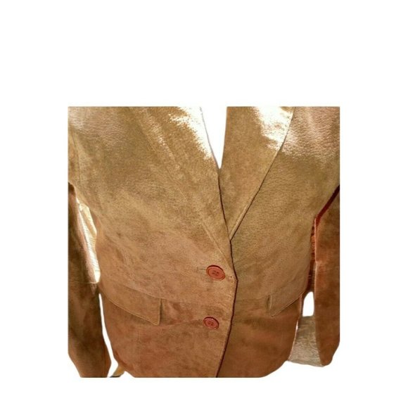 Bagatelle Woman's Soft lined Suede Leather 2 Button Jacket Size 8 (24-2184-0 ) - Picture 7 of 8